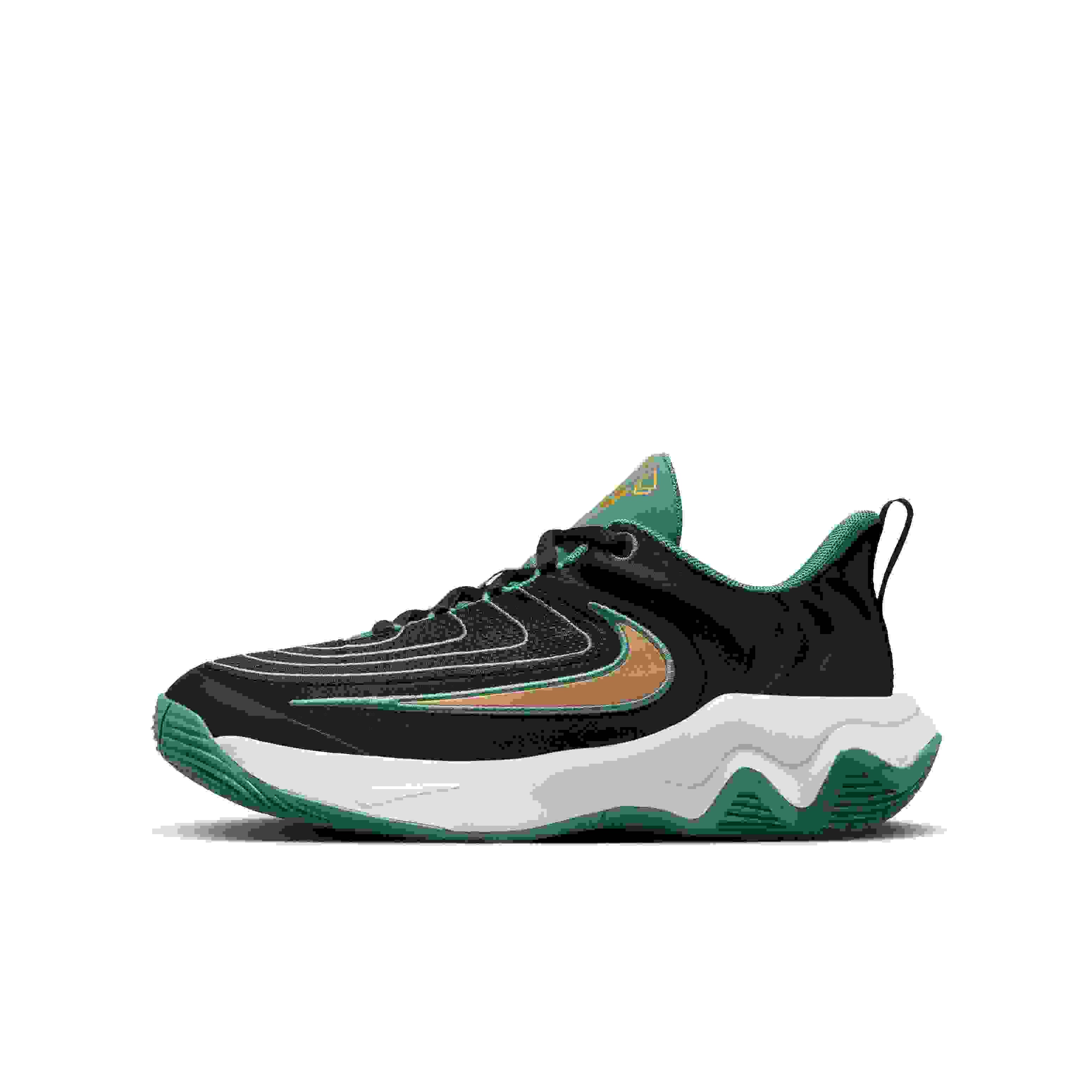 Nike Giannis Immortality 4 Grade School Boys' "Black/Bicoastal/Pale Ivory/Gold" Basketball Shoe
